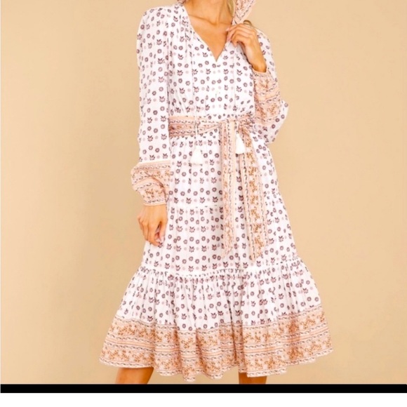 CleobellaBlakely Cotton Long Sleeve Midi Dress Size M